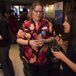 Chapter President Sarah Parker and VP Jeanette LeBlanc talking shop at the kick-off event.